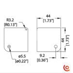 coin plat cg/1130 dessin technique