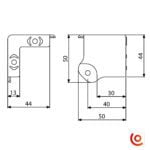 coin plat 4145 dessin technique