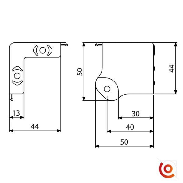 coin plat 4145 dessin technique