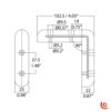 protecteur d'angle be-5387grey dessin technique