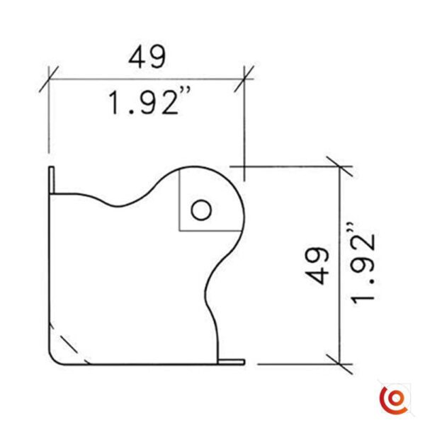 coin plat c0674/30z dessin technique