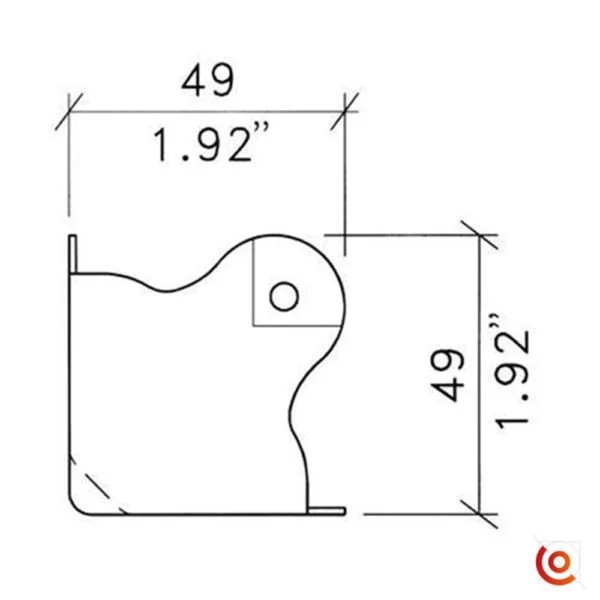 coin plat c0674/30z dessin technique