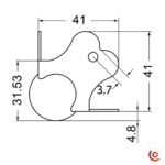 coin boule c1345-01z dessin technique