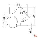 coin boule c1345-01z dessin technique