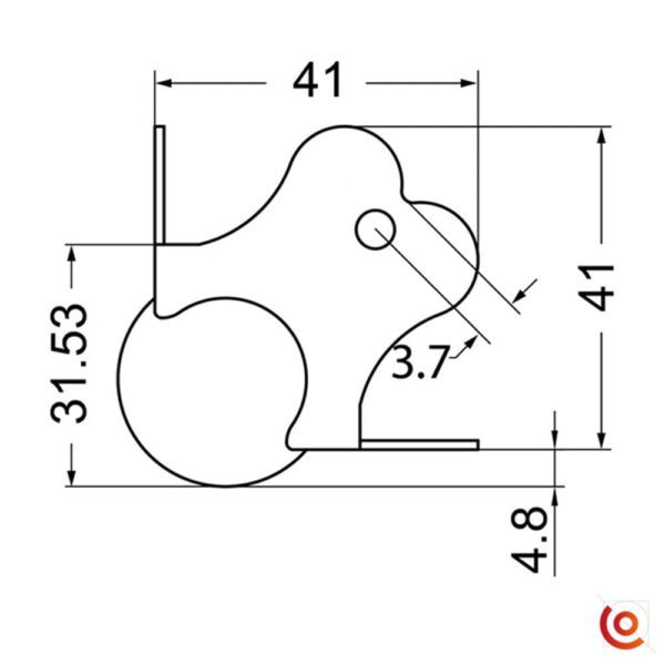 coin boule c1345-01z dimensions