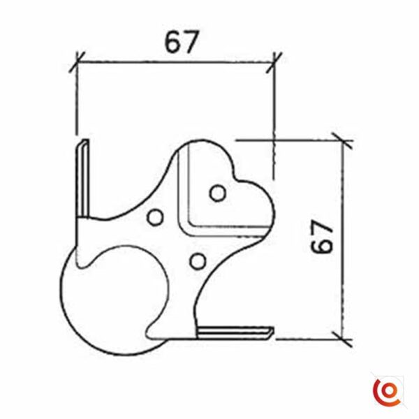 coin boule c1393-3ez dessin technique