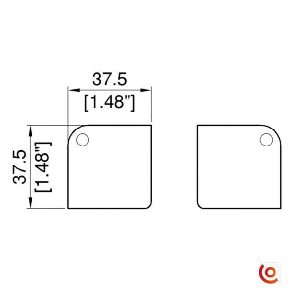 coin plat c7082z dessin technique