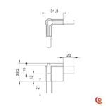 coin d'emboitement q4502m dessin technique