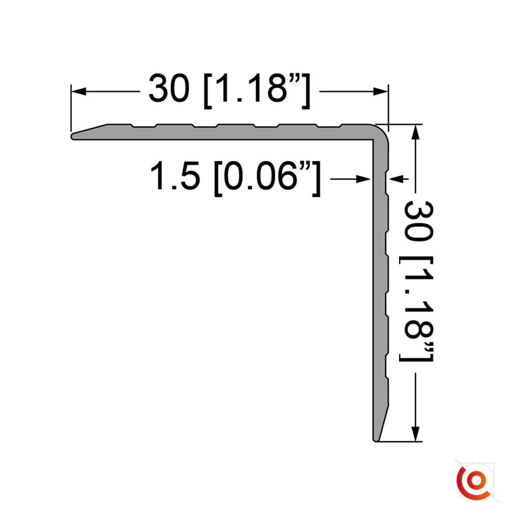 Cornière PVC blanc 30x30mm 1M