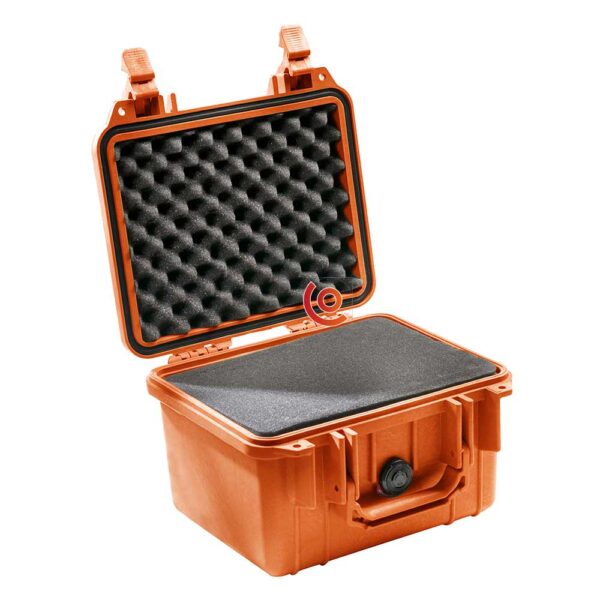valise peli 1300 orange avec mousse 1300-000-150E