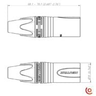 connecteur XLR neutrik dessin technique