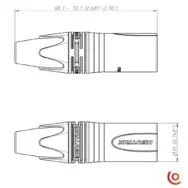 connecteur XLR neutrik dessin technique