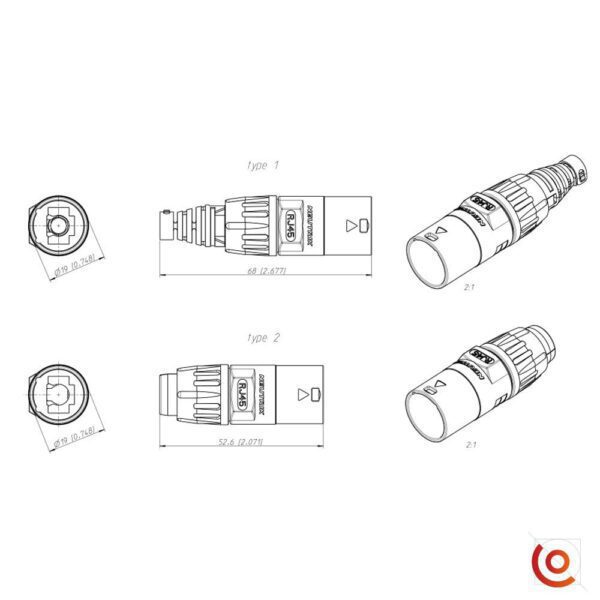 connecteur ethercon neutrik NE8MC