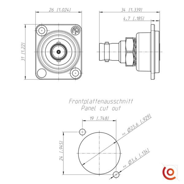 connecteur BNC neutrik fiche technque