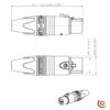 connecteur xlr neutrik plan dessin technique