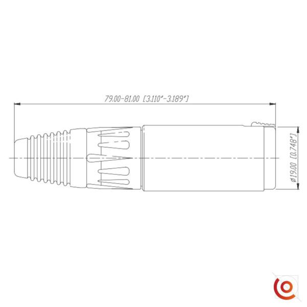 fiche jack femelle neutrik dessin technique
