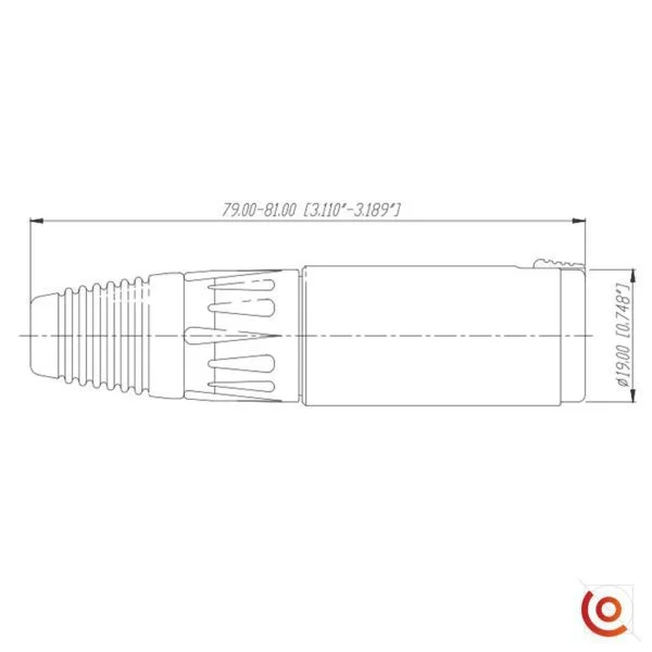 fiche jack femelle neutrik dessin technique
