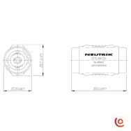 coupleur speakon neutrik nl4mmx dessin technique