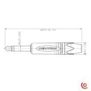 connecteur jack neutrik np2x plan