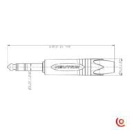 plan neutrik np3x jack dessin technique