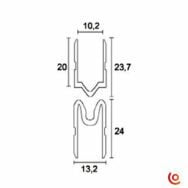 ensemble profilé mâle et femelle étanche eg-0520 dessin technique