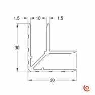 profilé eg-0162 en alu dimensions dessin technique