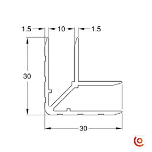 profilé eg-0162 en alu dimensions dessin technique