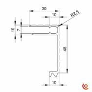 profilé 6116 en alu dessin technique