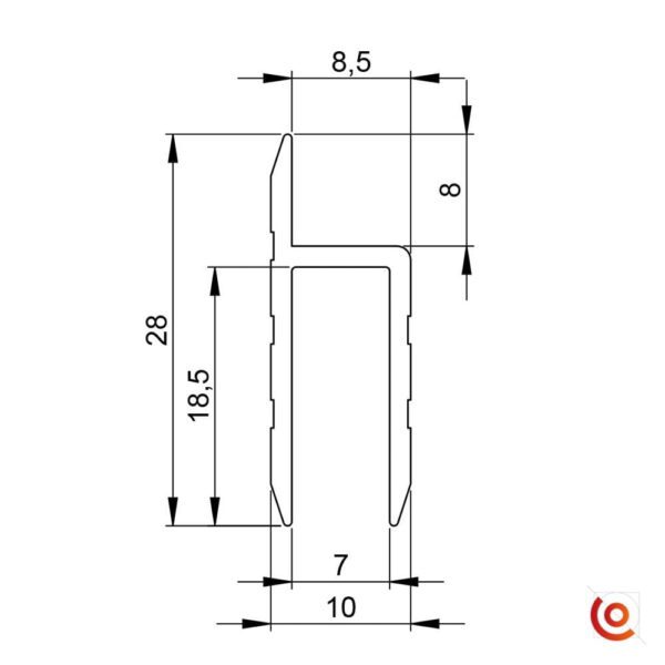 profilés en h 6126 dessin technique