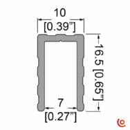 profilé sommet de cloisons e2210 dessin technique