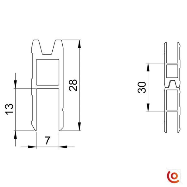 profilés q6502f easycase dessin technique