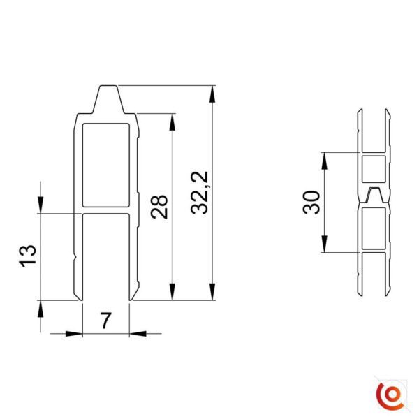 profilés q6502m easycase dimensions dessin technique