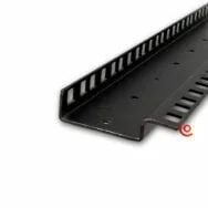 profilé de rack double noir à trous carrés