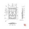 Fermoir papillon encastré "V3" 172572 dessin technique