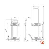 Poignée télescopique de surface 3471 dessin technique
