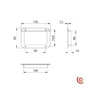 Cuvette avec passage de cornière 38082 dessin technique