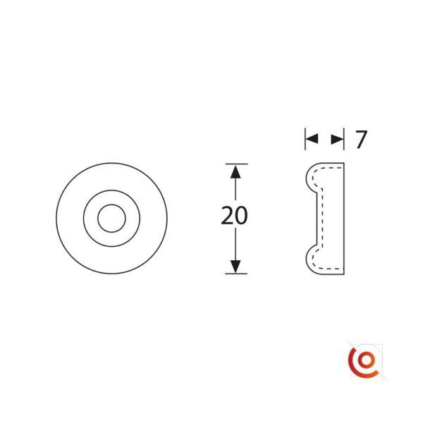 Pieds métallique 4935 dessin technique