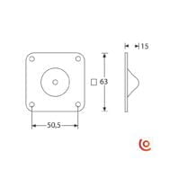 Pied métallique de gerbage mâle 4937 dessin technique