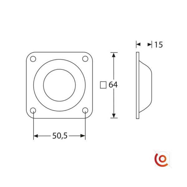 Pied métallique de gerbage femelle 4938 dessin technique