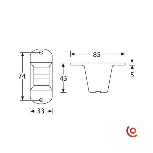 Pieds plastique 4982 dessin technique