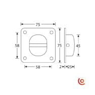 Anneaux métallique de levage 5710 dessin technique