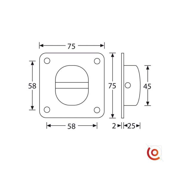 Anneaux métallique de levage 5710 dessin technique