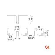 Fixation pour parois séparatrices) cloisons intérieures B1630z dessin technique