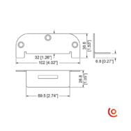 Attache pour fermoir papillon L090555-CP dessin technique