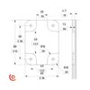 Fermoir ultra fin Capot plat PENN L2572 dessin technique-2