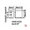 Renfort d'angle large (grand modèle) b0702z dessin technqiue