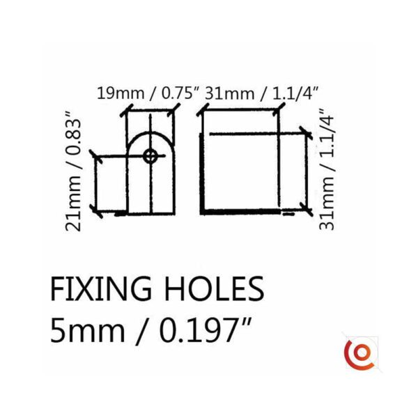 Renfort d'Angle petit modèle b0715z dessin technique