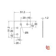 Renfort d'angle en L pour b1141z dessin technique