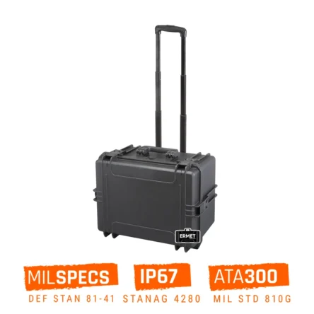 Valise étanche antichocs petit prix ermet 244 noir avec poignée