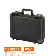 Valise étanche antichocs petit prix ermet 245 noir pour ordinateur